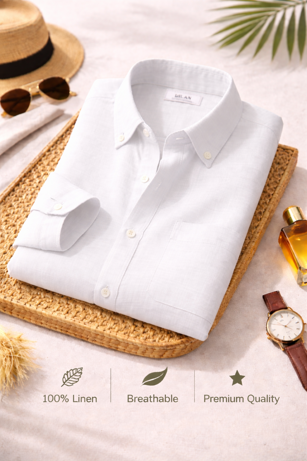 Men's Linen Shirt Collection Combo – Set of 4 Premium Half Sleeve Casual Shirts