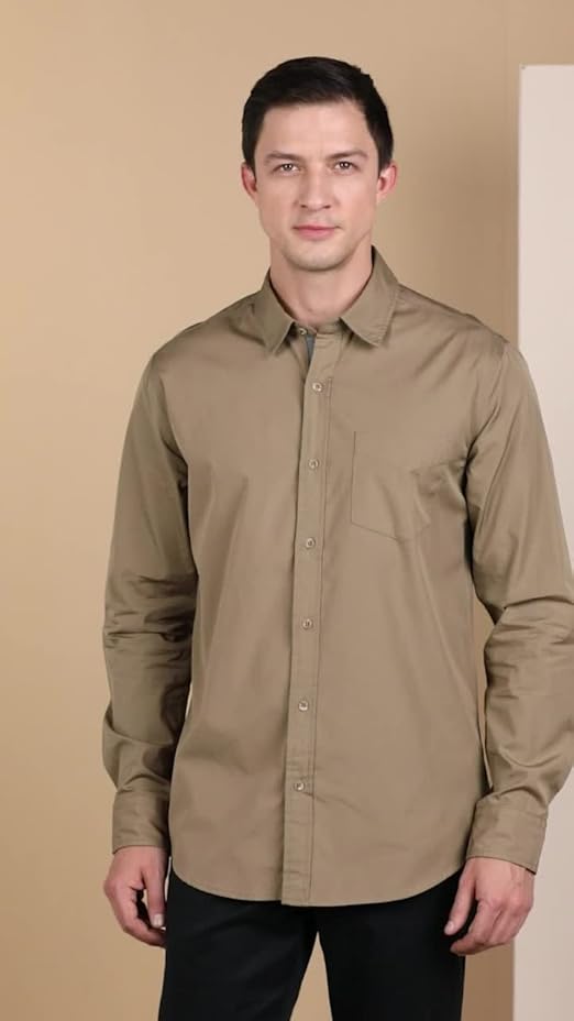 Premium Men's Casual Cotton Poplin Shirt (Regular Fit)