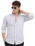 Men's Casual Printed Striped Stylish Latest Formal Plus Size Shirt for Men
