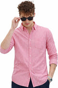 Men's Casual Printed Striped Stylish Latest Formal Plus Size Shirt for Men