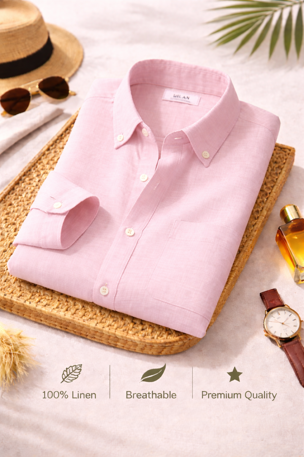 Premium Linen Shirt Combo Pack for Men – Set of 4 Classic Half Sleeve Casual Shirts