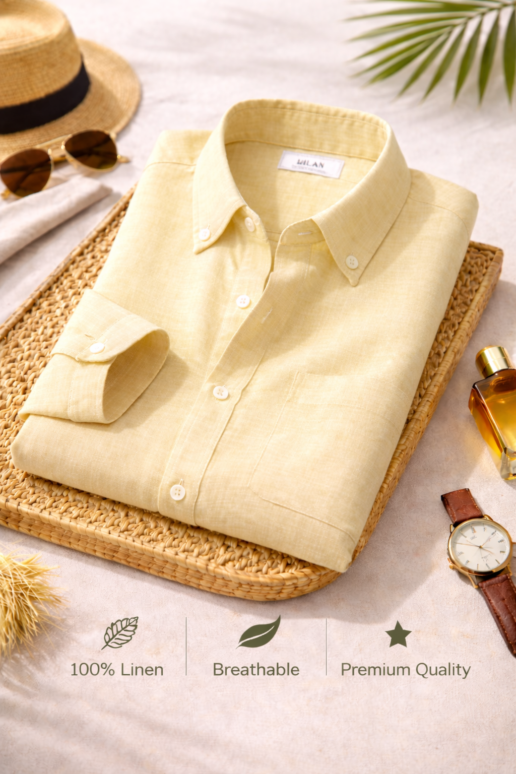 Men's Linen Shirt Collection Combo – Set of 4 Premium Half Sleeve Casual Shirts