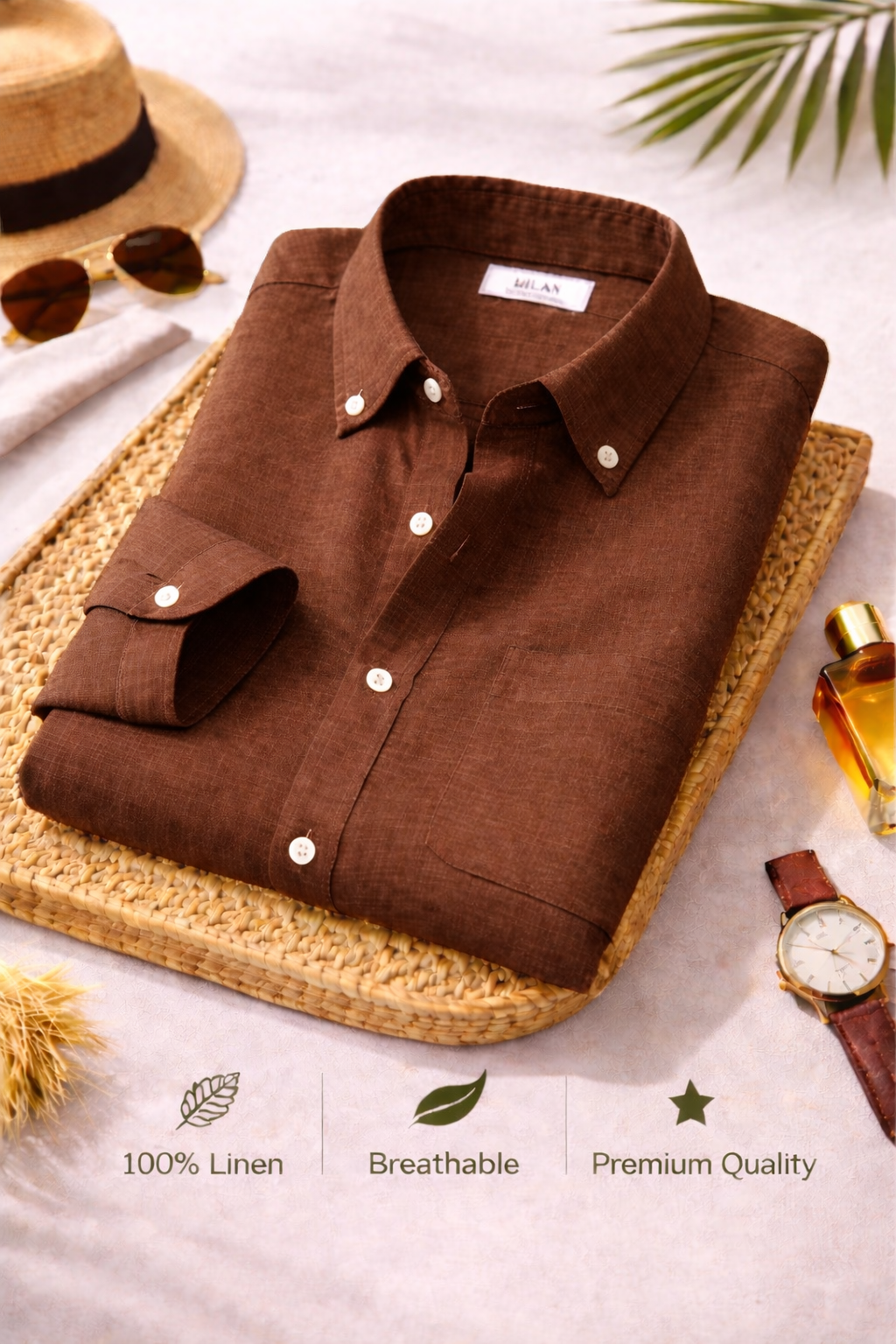 Men's Essential Linen Shirt Combo – 4 Piece Premium Half Sleeve Shirt Collection